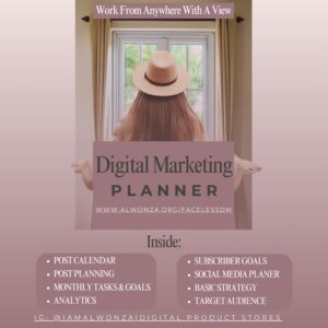 Faceless Digital Marketing Planner